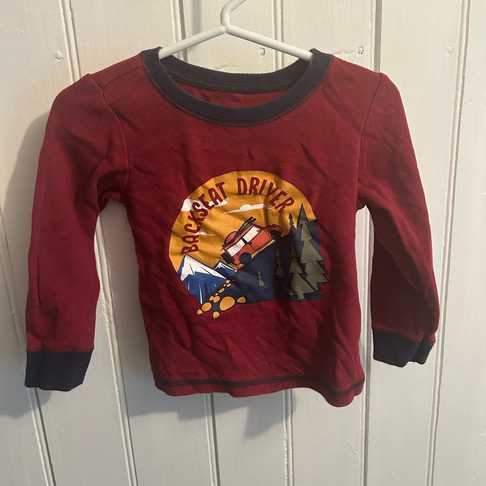 (3/$20) Monkey Bars 24m Red and Blue backseat driver long sleeve  Shirt